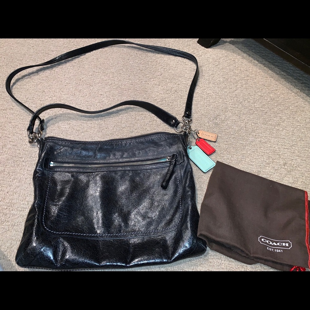 Coach Poppy Leather Perri Hippie Convertible Bag